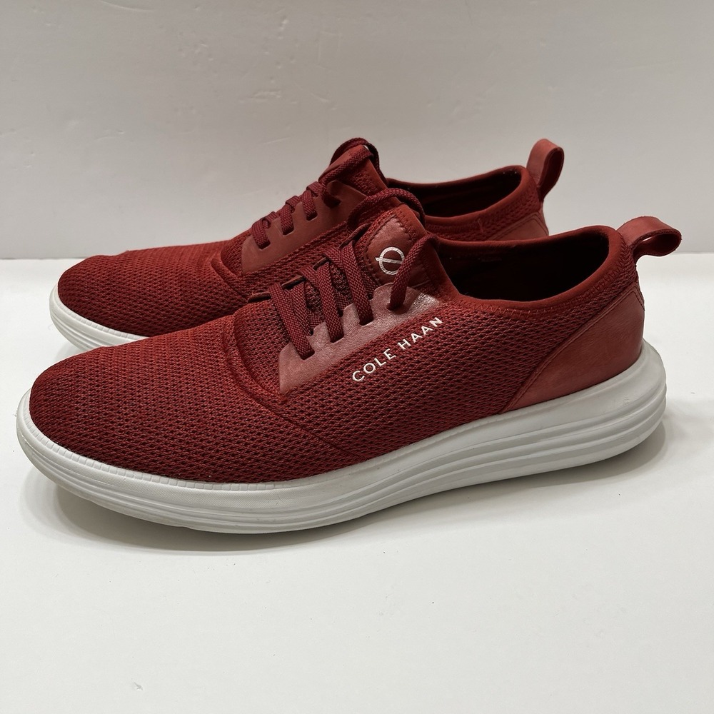 Cole Haan Grandsport Journey Knit Sneakers Red Men's 9.5 Lightweight Comfort